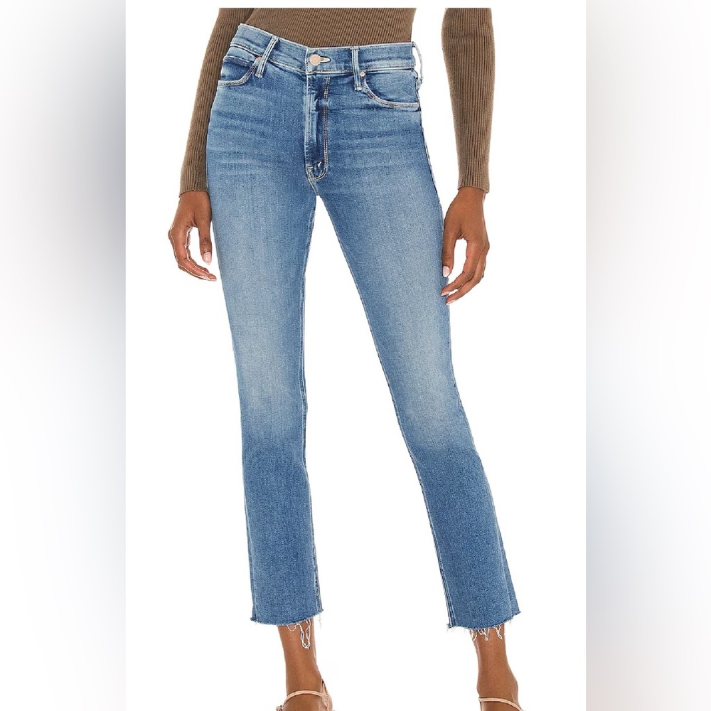 MOTHER Mid Rise Dazzler Ankle Fray size 27